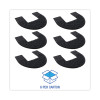 Commode Mat 2.0 Disposable Toilet Floor Mat, U-Shaped, Black/Gray Non-Slip Surface, 22" x 22", 6/Carton