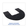 Commode Mat 2.0 Disposable Toilet Floor Mat, U-Shaped, Black/Gray Non-Slip Surface, 22" x 22", 6/Carton
