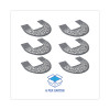 Commode Mat 2.0 Disposable Toilet Floor Mat, U-Shaped, Gray/White Non-Slip Surface, 22" x 22", 6/Carton