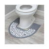 Commode Mat 2.0 Disposable Toilet Floor Mat, U-Shaped, Gray/White Non-Slip Surface, 22" x 22", 6/Carton