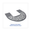 Commode Mat 2.0 Disposable Toilet Floor Mat, U-Shaped, Gray/White Non-Slip Surface, 22" x 22", 6/Carton
