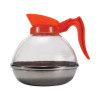 Unbreakable Decaffeinated Coffee Decanter, 60 Oz, Orange Handle