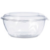 Safeseal Tamper-Resistant, Tamper-Evident Bowls With Dome Lid, 64 Oz, 8.9" Diameter x 4" h, Clear, Plastic, 100/Carton