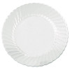 Classicware Plates, Plastic, 6" Dia, Clear, 18/Bag, 10 Bags/Carton