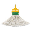 Super Stitch Blend Mop Head,  Cotton/Synthetic, Large, White, 6/Carton