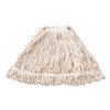 Super Stitch Blend Mop Head,  Cotton/Synthetic, Large, White, 6/Carton
