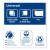 Universal Masterfold Dispenser Napkins, 1-Ply, 13 x 12, Natural, 6,000/Carton