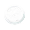 Dome Drink-Thru Lids, Fits 10 Oz To 20 Oz Dixie Hot Cups, Plastic, White, 100/Pack