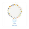 Deerfield Printed Paper Plates, 6" Dia, Coated/Soak Proof, White/Yellow/Green/Purple, 250/Pack, 4 Packs/Carton