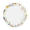 Deerfield Printed Paper Plates, 6" Dia, Coated/Soak Proof, White/Yellow/Green/Purple, 250/Pack, 4 Packs/Carton