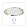 Deerfield Printed Paper Plates, 6" Dia, Coated/Soak Proof, White/Yellow/Green/Purple, 250/Pack, 4 Packs/Carton