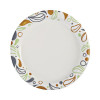 Deerfield Printed Paper Plates, 6" Dia, Coated/Soak Proof, White/Yellow/Green/Purple, 250/Pack, 4 Packs/Carton