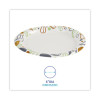 Deerfield Printed Paper Plates, 6" Dia, Coated/Soak Proof, White/Yellow/Green/Purple, 250/Pack, 4 Packs/Carton