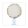 Deerfield Printed Paper Plates, 9" Dia, Coated/Soak Proof, White/Yellow/Green/Purple, 125/Pack, 8 Packs/Carton