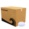 Deerfield Hot Cup Lids, Fits 10 Oz To 20 Oz Boardwalk Deerfield Hot Cups, Plastic, White, 50/Pack, 20 Packs/Carton