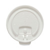 Lift Back And Lock Tab Cup Lids For Foam Cups, Fits 10 Oz Solo Trophy Hot/Cold Drink Cups, Plastic, White, 2,000/Carton
