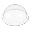 Plastic Dome Lid, No-Hole, Fits 9 Oz To 22 Oz Hot Cups, Clear, 100/Sleeve, 10 Sleeves/Carton