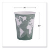 World Art Renewable And Compostable Hot Cups, 12 Oz, Paper, Sage, 50/Pack, 20 Packs/Carton