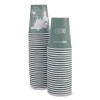 World Art Renewable And Compostable Hot Cups, 12 Oz, Paper, Sage, 50/Pack, 20 Packs/Carton