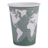 World Art Renewable And Compostable Hot Cups, 12 Oz, Paper, Sage, 50/Pack, 20 Packs/Carton
