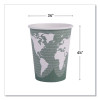 World Art Renewable And Compostable Hot Cups, 12 Oz, Paper, Sage, 50/Pack