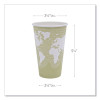 World Art Renewable And Compostable Hot Cups, 16 Oz, Paper, Moss, 50/Pack
