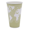 World Art Renewable And Compostable Hot Cups, 16 Oz, Paper, Moss, 50/Pack