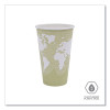 World Art Renewable And Compostable Hot Cups, 16 Oz, Paper, Moss, 50/Pack