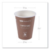World Art Renewable And Compostable Hot Cups, 8 Oz, Paper, Brown/White, 50/Pack, 20 Packs/Carton
