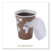 World Art Renewable And Compostable Hot Cups, 8 Oz, Paper, Plum, 50/Pack