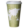 World Art Renewable And Compostable Insulated Hot Cups, 16 Oz, Paper, Brown/White, 40/Pack, 15 Packs/Carton