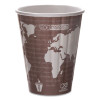 World Art Renewable And Compostable Insulated Hot Cups, 8 Oz, Paper, Brown/White, 40/Pack, 20 Packs/Carton