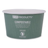 World Art Renewable And Compostable Food Container, 12 Oz, 4.05" Diameter x 2.5" h, Moss, Paper, 25/Pack, 20 Packs/Carton