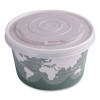 World Art Renewable And Compostable Food Container, 12 Oz, 4.05" Diameter x 2.5" h, Moss, Paper, 25/Pack, 20 Packs/Carton