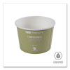 World Art Renewable And Compostable Food Container, 16 Oz, 4.05" Diameter x 3" h, Sage, Paper, 25/Pack, 20 Packs/Carton
