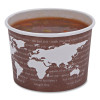 World Art Renewable And Compostable Food Container, 8 Oz, 3.04" Diameter x 2.3" h, Brown, Paper, 50/Pack, 20 Packs/Carton