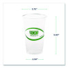 Greenstripe Renewable And Compostable Cold Cups, 20 Oz, Plastic, Clear, 50/Pack, 20 Packs/Carton