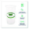 Greenstripe Renewable And Compostable Pla Cold Cups, 24 Oz, Plastic, Clear, 50/Pack, 20 Packs/Carton