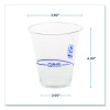 Bluestripe 25% Recycled Content Cold Cups, 12 Oz, Plastic, Clear/Blue, 50/Pack, 20 Packs/Carton