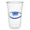Bluestripe 25% Recycled Content Cold Cups, 20 Oz, Plastic, Clear/Blue, 1,000/Carton