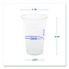 Bluestripe 25% Recycled Content Cold Cups, 20 Oz, Plastic, Clear/Blue, 1,000/Carton