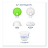 Bluestripe 25% Recycled Content Cold Cups, 9 Oz, Plastic, Clear/Blue, 50/Pack, 20 Packs/Carton