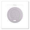 Ecolid Renewable/Compostable Hot Cup Lids, Fits 8 Oz Hot Cups, Plastic, White, 50/Packs, 16 Packs/Carton