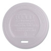 Ecolid Renewable/Compostable Hot Cup Lids, Fits 8 Oz Hot Cups, Plastic, White, 50/Packs, 16 Packs/Carton