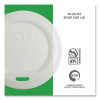 Ecolid Renewable/Compostable Hot Cup Lids, Fits 10 Oz To 20 Oz Hot Cups, Plastic, White, 50/Pack, 16 Packs/Carton