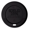 Ecolid 25% Recycled Content Hot Cup Lid, Fits 10 Oz To 20 Oz Hot Cups, Plastic, Black, 100/Pack, 10 Packs/Carton