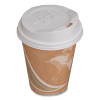 Ecolid 25% Recycled Content Hot Cup Lid, Fits 8 Oz Hot Cups, Plastic, White, 100/Pack, 10 Packs/Carton