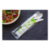 Plantware Compostable Cutlery Kit, Fork/Knife/Napkin/Spoon, Pearl White, 250 Kits/Carton