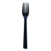 100% Recycled Content Cutlery, Fork, Plastic, Black, 50/Pack, 20 Packs/Carton