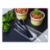 100% Recycled Content Cutlery Kit, Heavyweight Fork/Knife/Soup Spoon/Spoon, Plastic, Black, 250/Carton